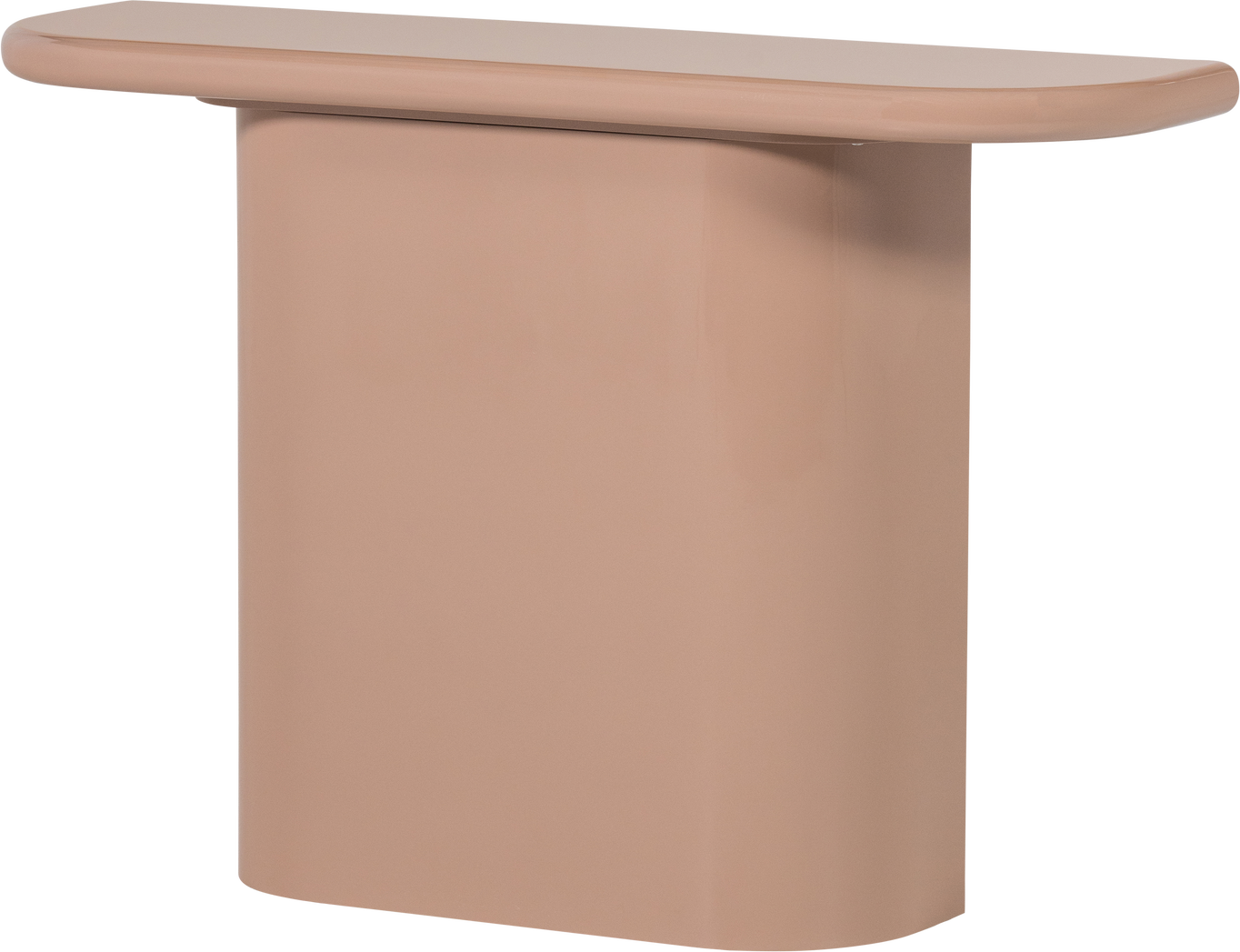 Sidebord Woood Collection Lyserød Højglans Mdf Fsc H81   B120   D30   Smalt Småbord
