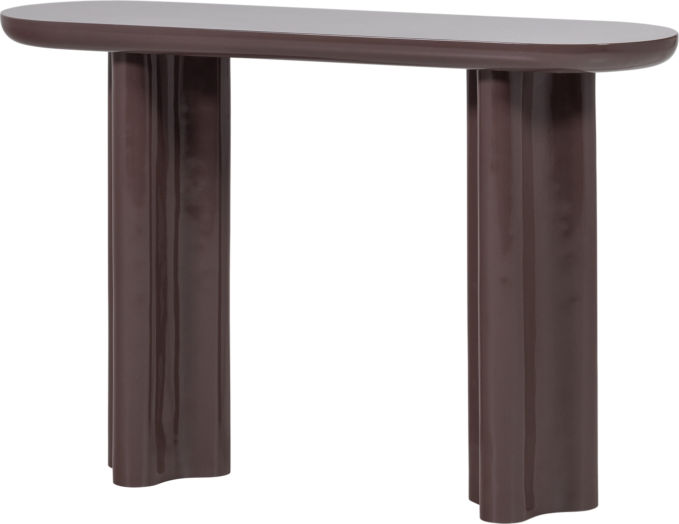 Sidebord Woood Collection Smalt Aflastningsbord Mørkebrun Højglans Træ Mdf Fsc H80xb120xd35
