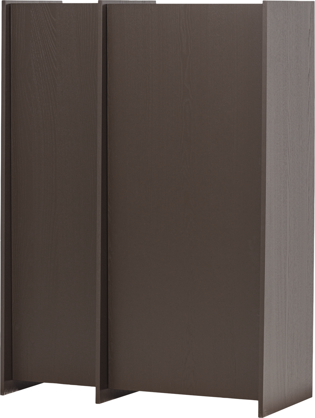 Garderobeskab Woood Brock Brun Askefinér Døre Hylder H140xb102xd44 Fsc-certificeret