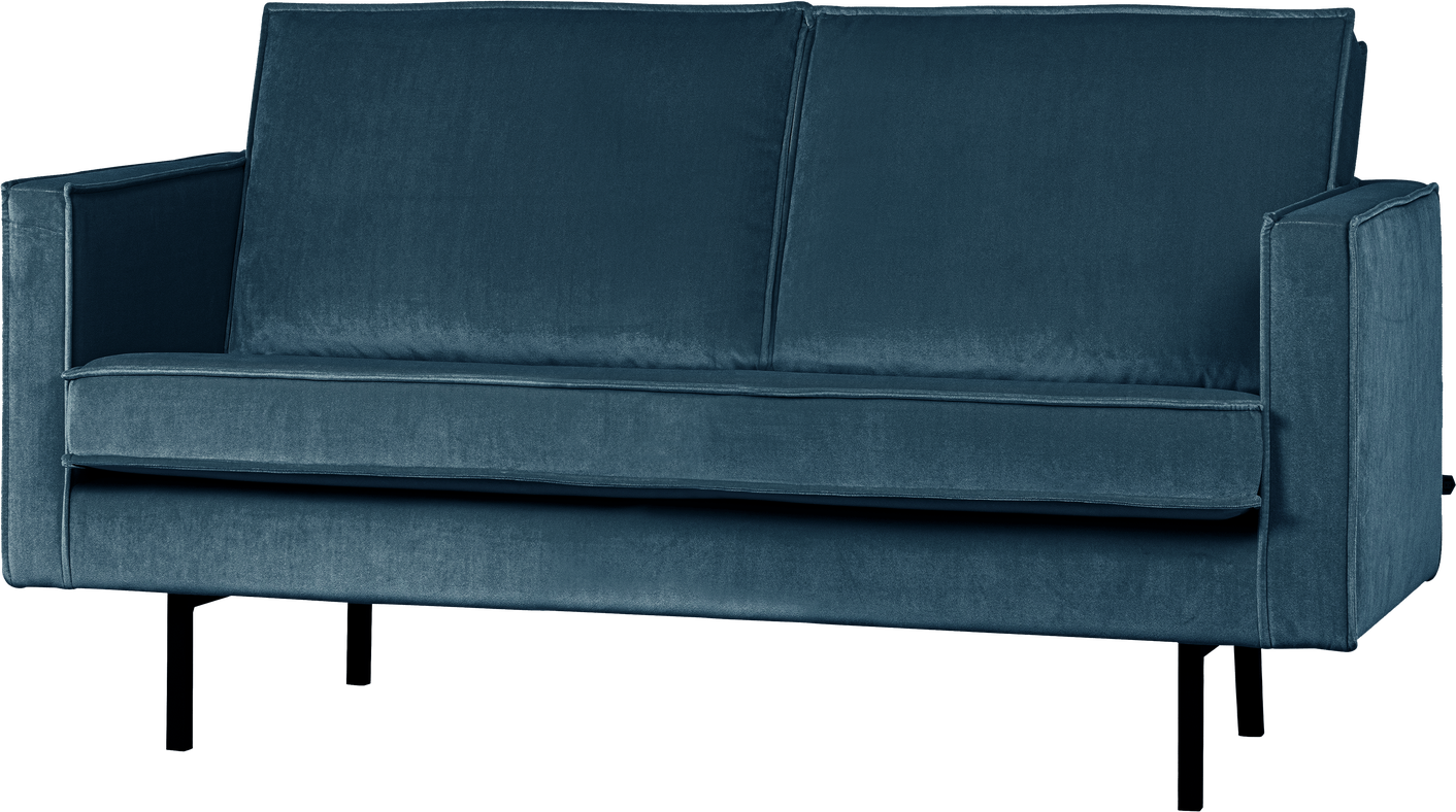 -personers Sofa Woood Rodeo Blå Velour 100  Polyester Martindale 100 000 H85xb150xd86