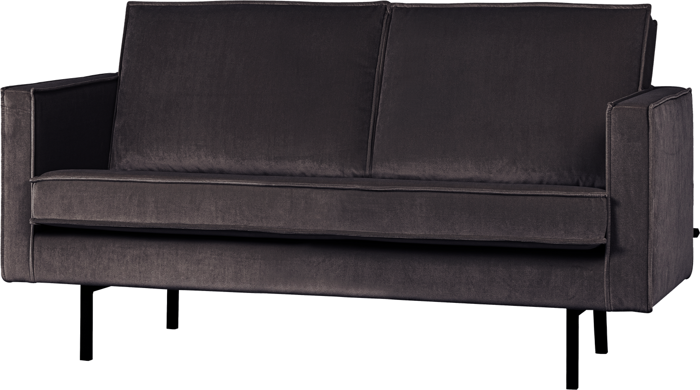 -personers Sofa Woood Rodeo Antracit Velour 150   Højbenet