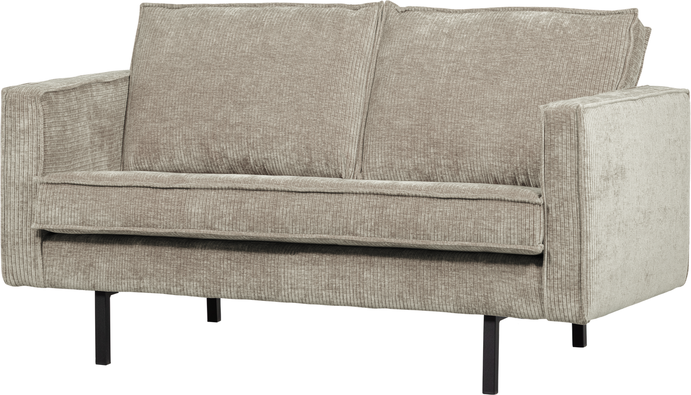 -personers Sofa Woood Rodeo  Ribstrikket Stof 100  Polyester  Mørk Sand  150