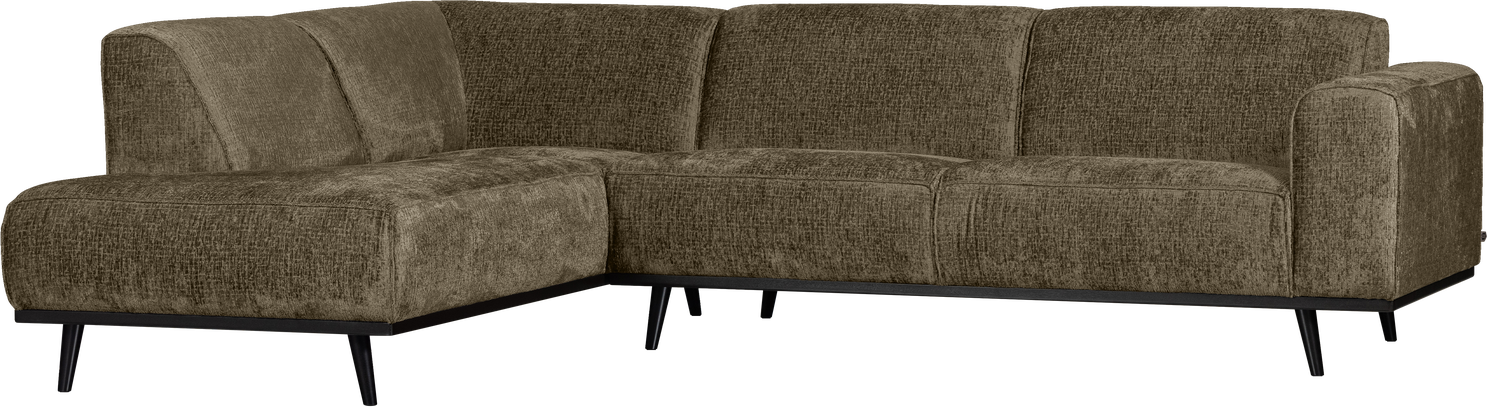 Hjørnesofa Woood Statement Venstrevendt  Grøn Bonsai   Struktureret Velour  B274ã D210ã H77
