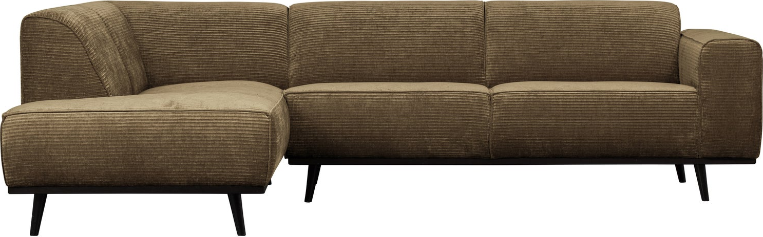 Hjørnesofa Woood Statement Venstrevendt  Brun Vævet Jacquard Ribstof  274x210