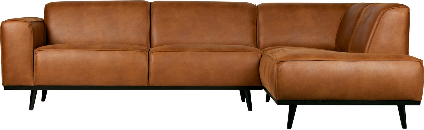 Hjørnesofa Woood Statement Højrevendt Cognac Kunstlæder 274x210     Personer