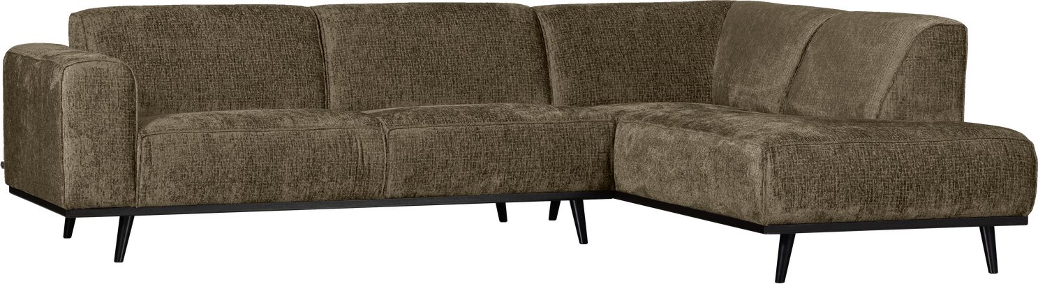 Hjørnesofa Woood Statement Højrevendt   -personers  Grov Strukturvelour Bonsai Grøn  274x210