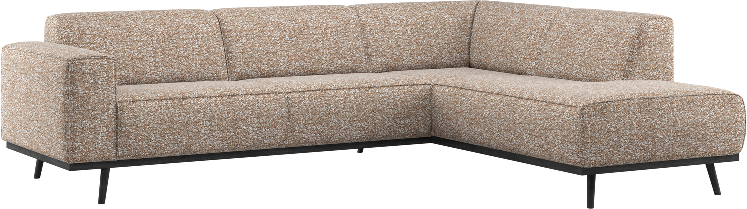 Hjørnesofa Woood Statement 274x210 Lysebrun Melange 100 Polyester Højrevendt