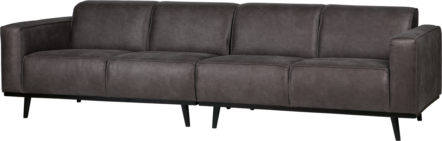 -personers Sofa Woood Statement Antracit Læderlook Kunstlæder 280