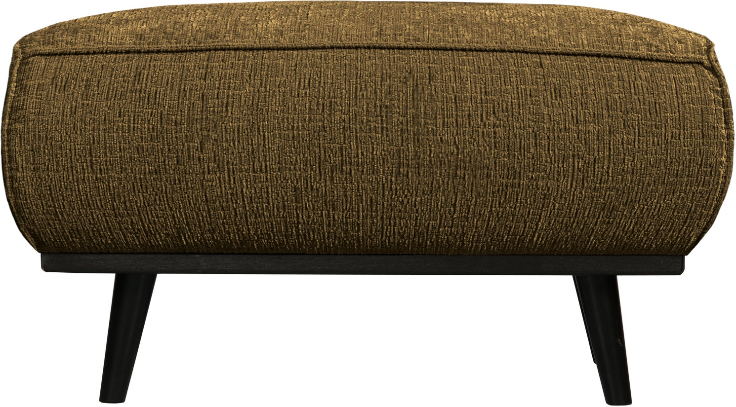 Puf Fodskammel Woood Statement   Grov Ferra Velour Brass Guld H40xb80xd55