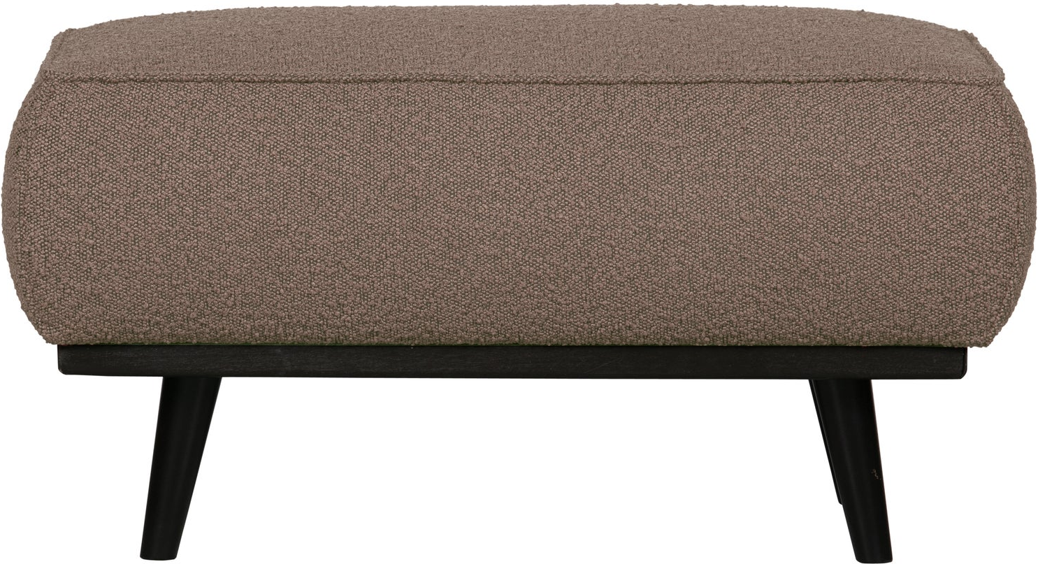 Puf Woood Statement Bouclé Nougat  Fodskammel Ekstra Siddeplads  H40   B80   D55