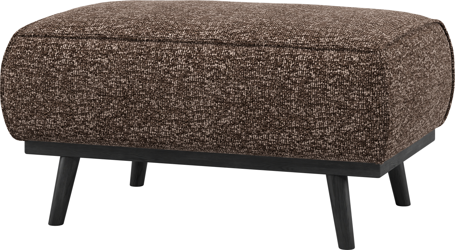 Puf Woood Statement  Brun Melange Fodskammel  H40xb80xd55    100  Polyester