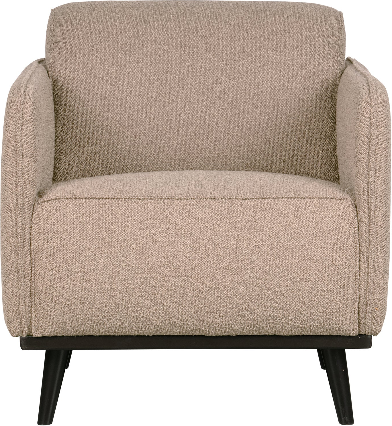 Lænestol Woood Statement Beige Bouclé 100 Polyester Bonell-fjedre H77ã B72ã D93