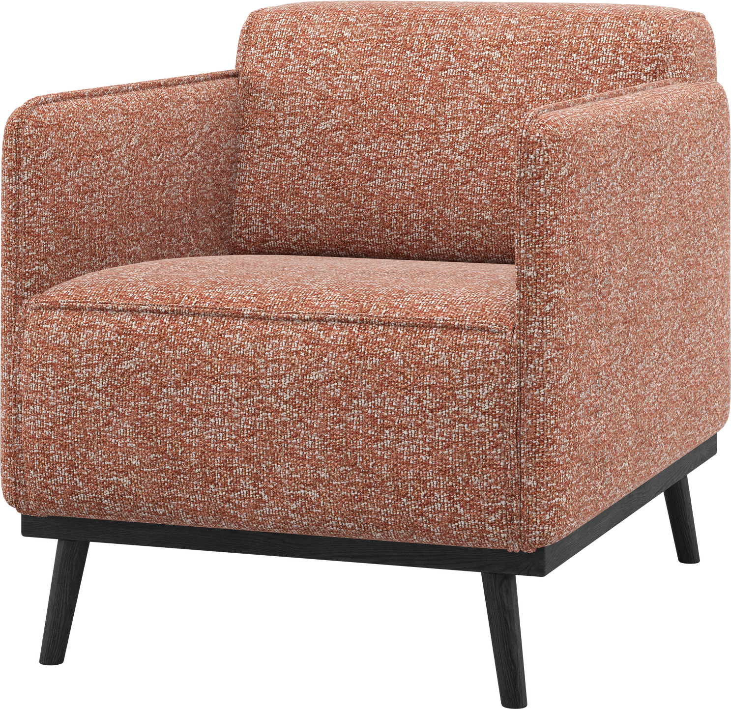 Lænestol Woood Statement Terra Melange Orange Vævet 100 Polyester H77xb72xd93