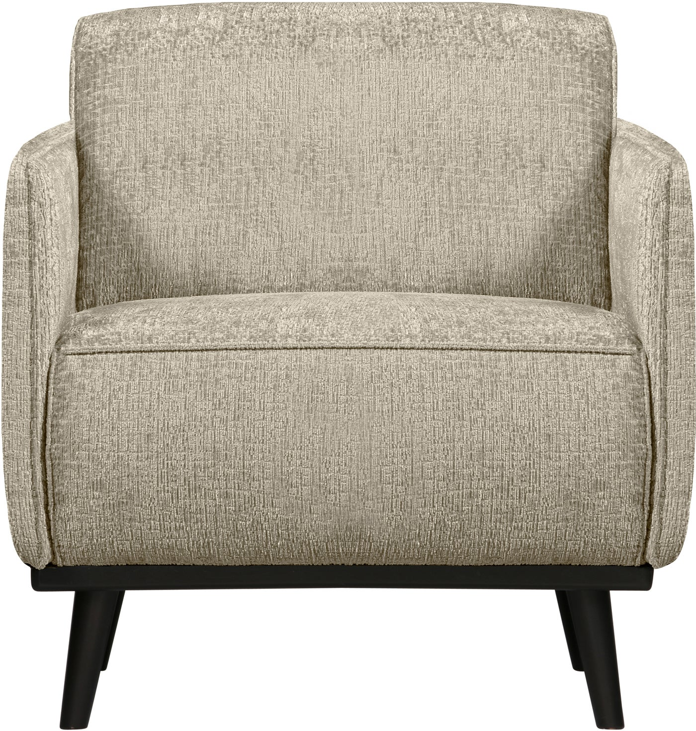 Lænestol Woood Statement Struktureret Velour Wheatfield Beige Høj Komfort