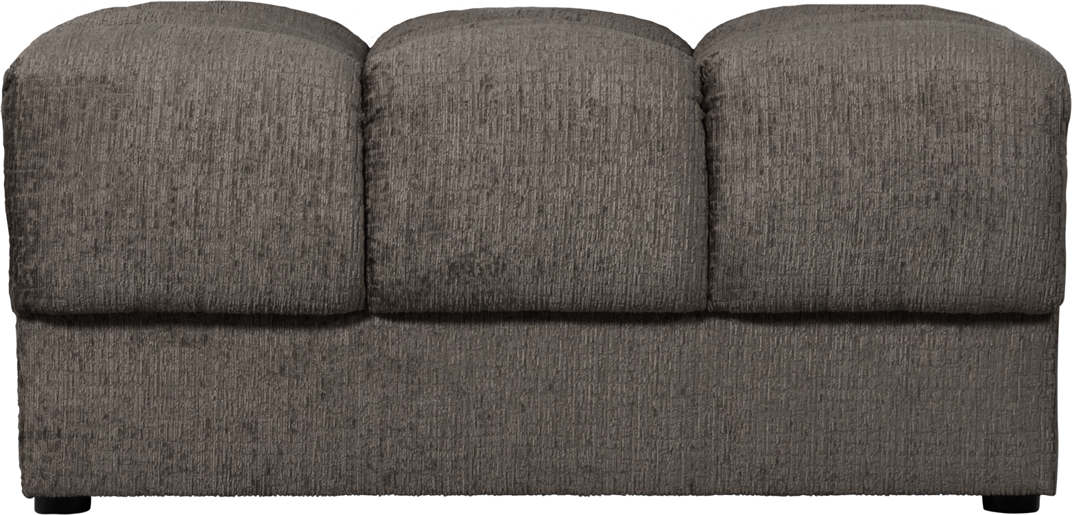 Sofapuf Woood Second Date Grå Velour 82x61x42
