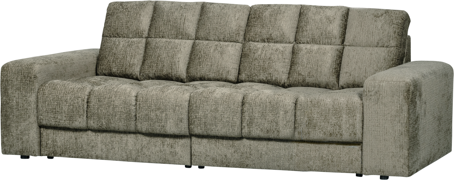 -personers Sofa Woood Second Date Frostvelour 226x99x78 Luksus Veloursofa Til Stue