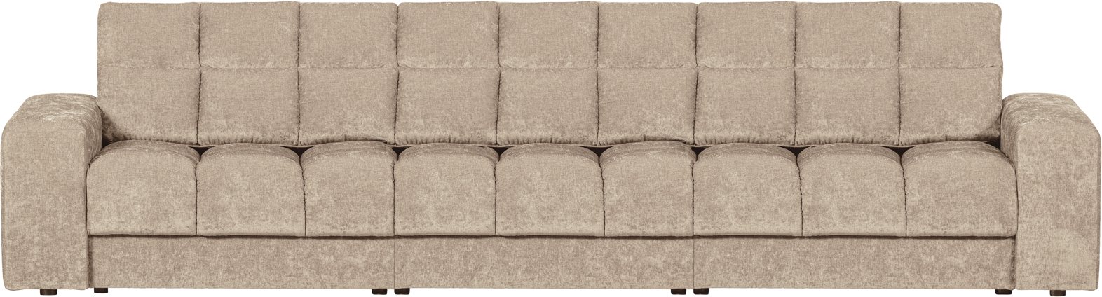 Woood Second Date Sofa til 3 personer i Nougat Polyester