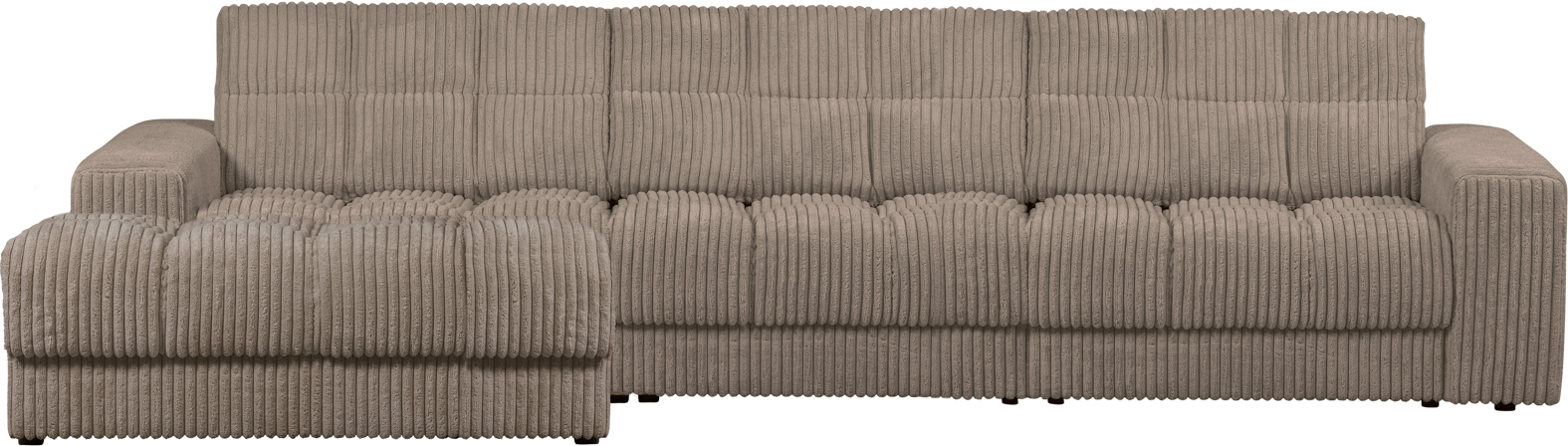 Venstrevendt Chaiselong Sofa fra Woood - Fløjlslounge Mudder