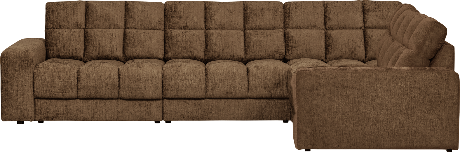 Hjørnesofa Højrevendt Woood Second Date Velour Messing 78x212x316