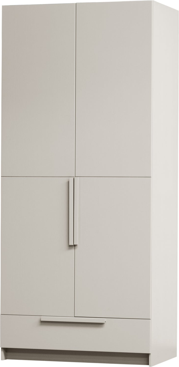 Garderobeskab Woood Pure Beige Fsc-certificeret Fyrretræ H215xb95xd60 Soft-close Metalstang