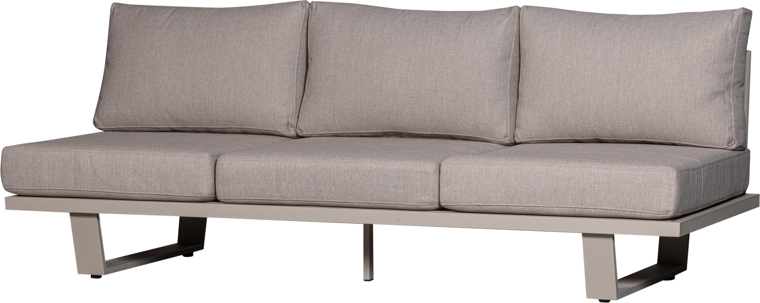 Udendørs  -personers Loungesofa Woood Bear  Sand   Aluminium Stel  Oplo Outdoor Hynder  Vand-    -resistent