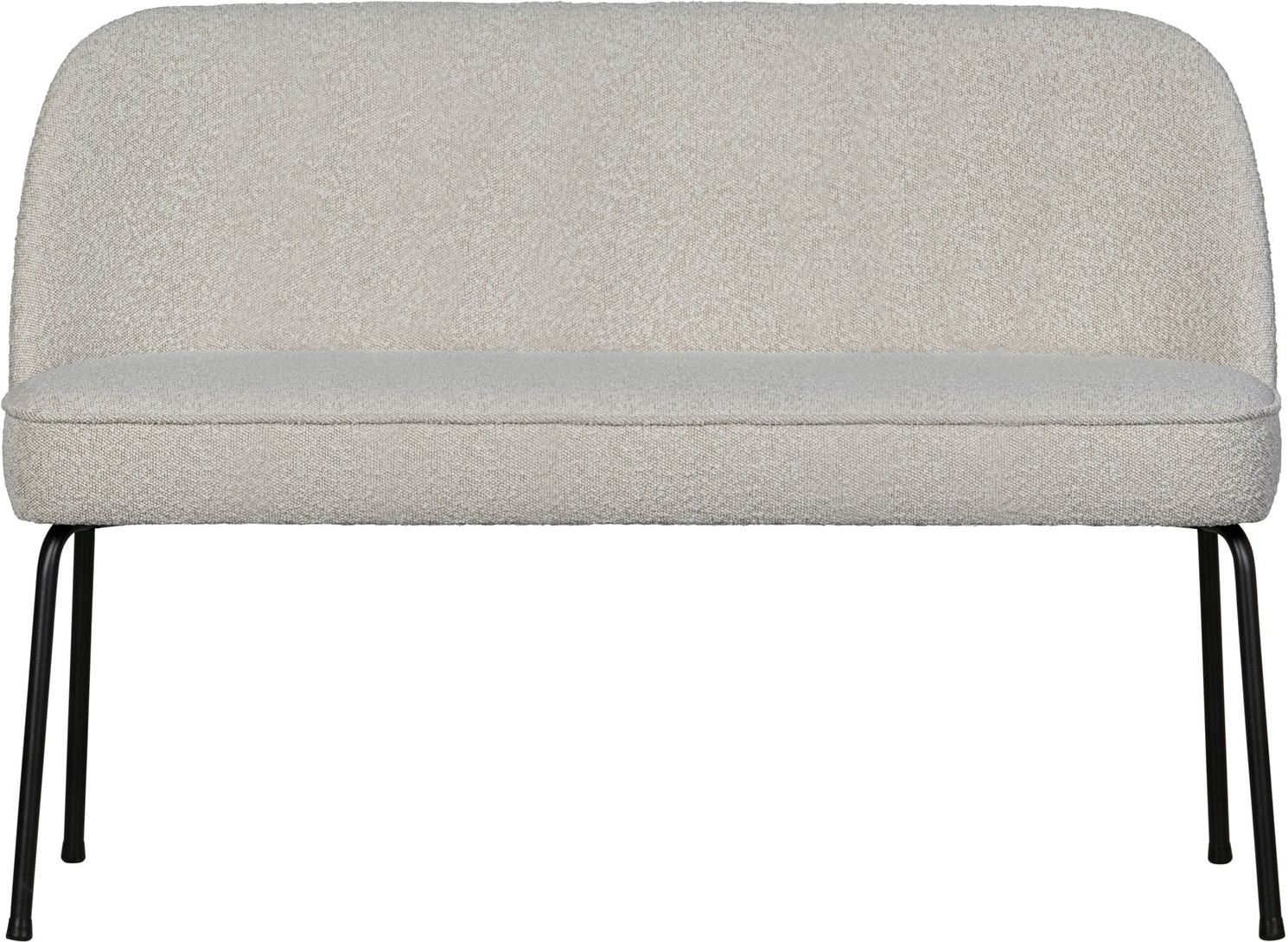 Loungesofa Sofabænk Woood Vogue Natur Bouclé 120   Mat Sort Metalbase