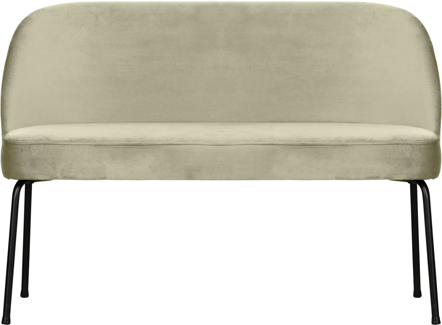 Sofabænk Loungesofa Woood Vogue 120   Jarra Velour Pistacie 100  Polyester Mat Sorte Metalben