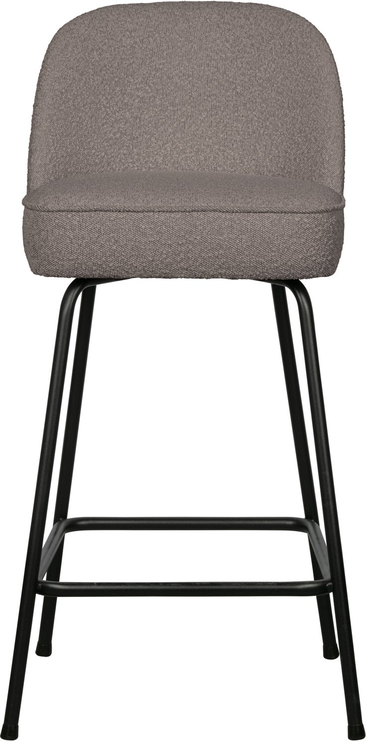 Barstol Woood Vogue Colmar Bouclé Nougat  Polstret Sæde  Sædehøjde 65    Matte Sorte Metalben