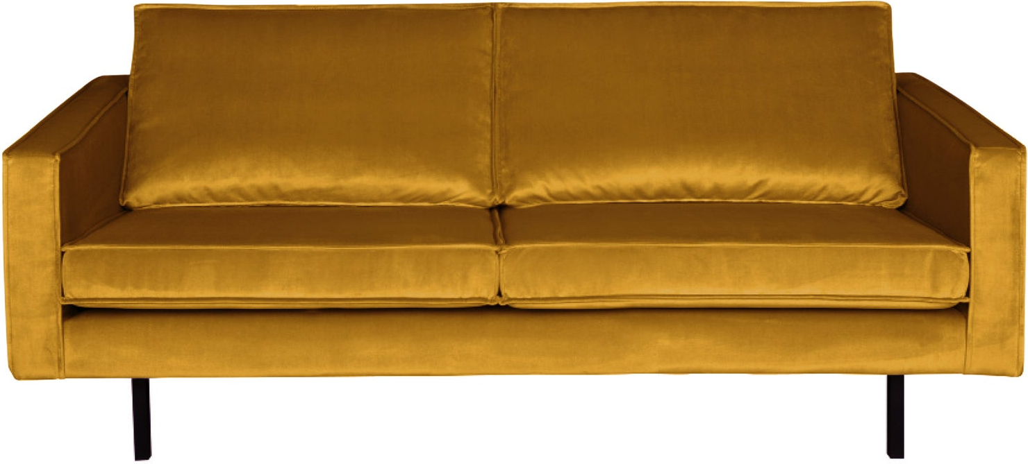 -personers Sofa Woood Rodeo   Oker Velour  B190    Fast Siddekomfort  Metalstel  Martindale 100 000
