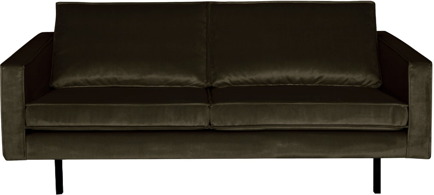 -personers Sofa Woood Rodeo Mørkegrøn Velour  Metalben  Faste Hynder