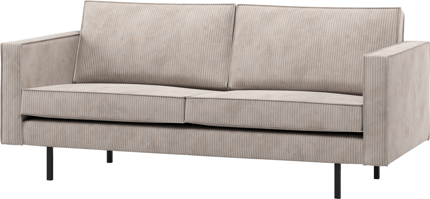 -personers Sofa Woood Rodeo Jacquardvævet Remy Rib Ribstof Ecru  B190 D86 H85