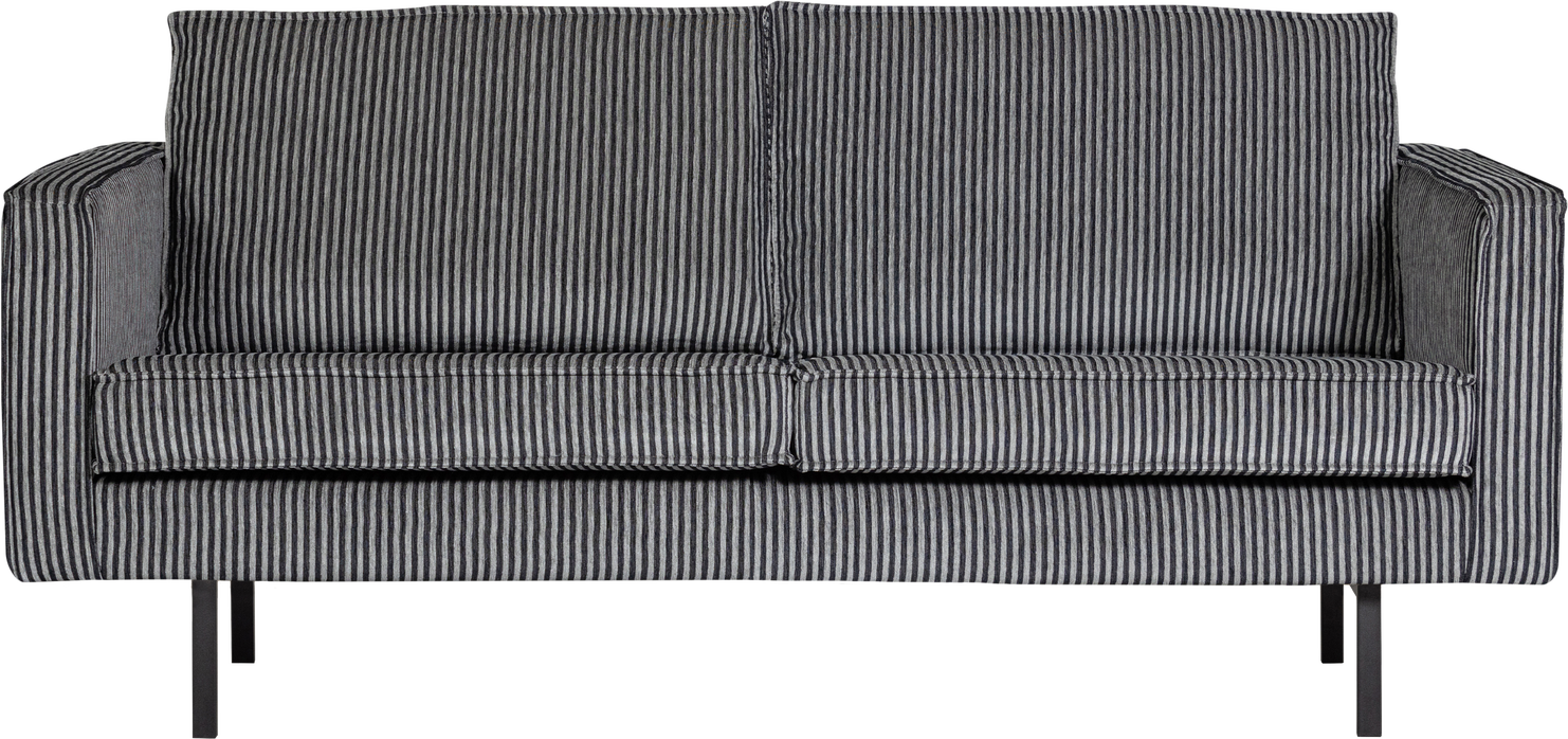 -personers Sofa Woood Rodeo  Vævet Stof Sort Grå  Fast Siddekomfort  H85ã B190ã D86