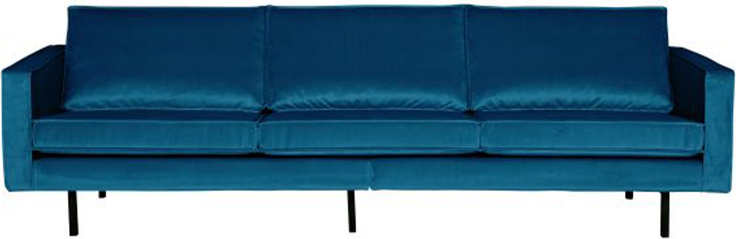 -personers Sofa Woood Rodeo  Blå Velour Fløjl   Fast Siddekomfort  Høj Benramme    277