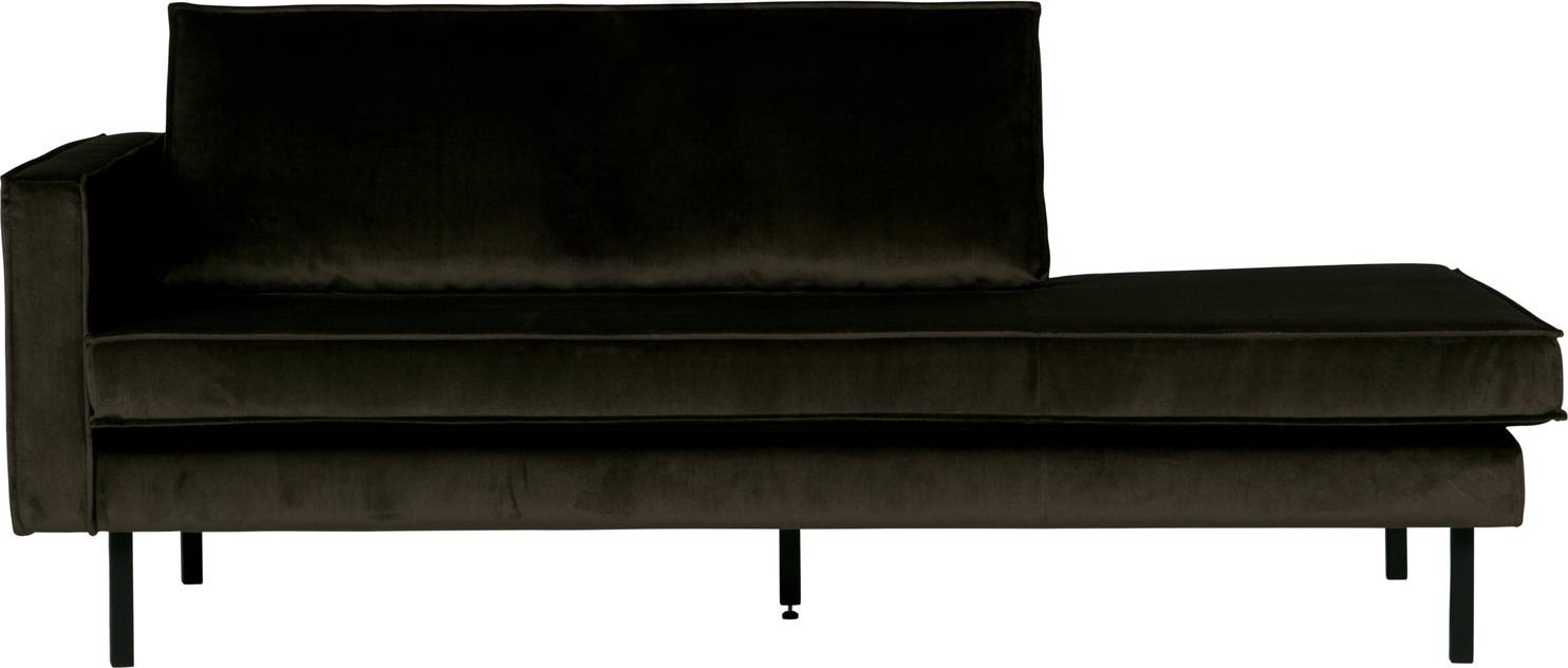 Daybed Woood Rodeo Venstrevendt Mørkegrøn Velour Loungeseng 203x86x85