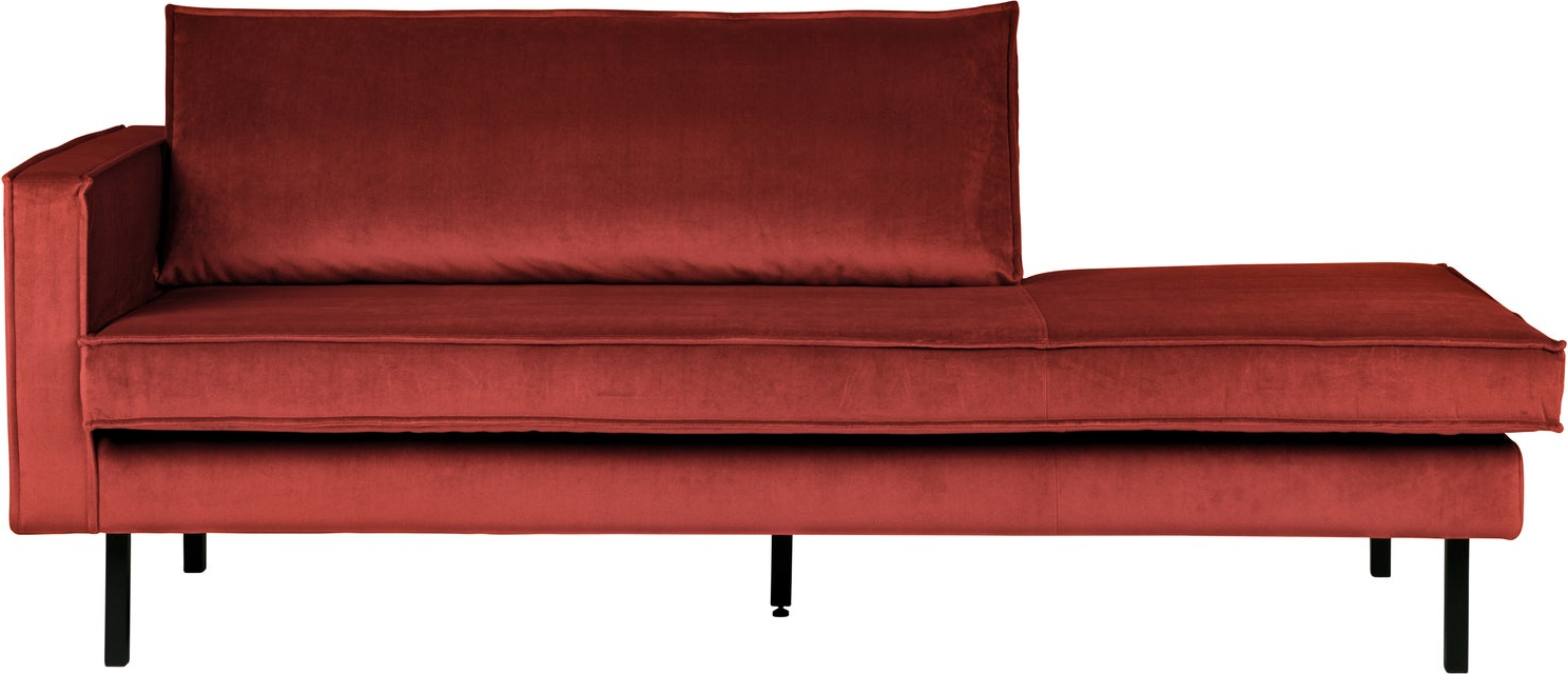Daybed Woood Rodeo Venstrevendt 203   Kastanjebrun Velour  50er-inspireret Tidløs Design