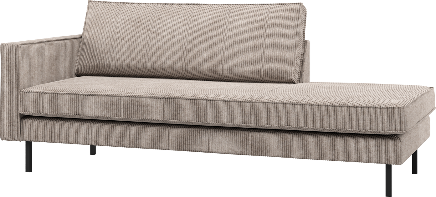 Daybed Woood Rodeo Venstrevendt 203x86   Mørk Sand Ribstof Jacquard
