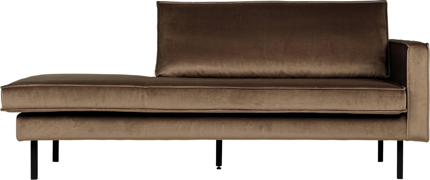 Daybed Woood Rodeo Taupe Jarra-velour  Højrevendt 203    Loungesofa Med Fast Komfort   Zigzagfjedring