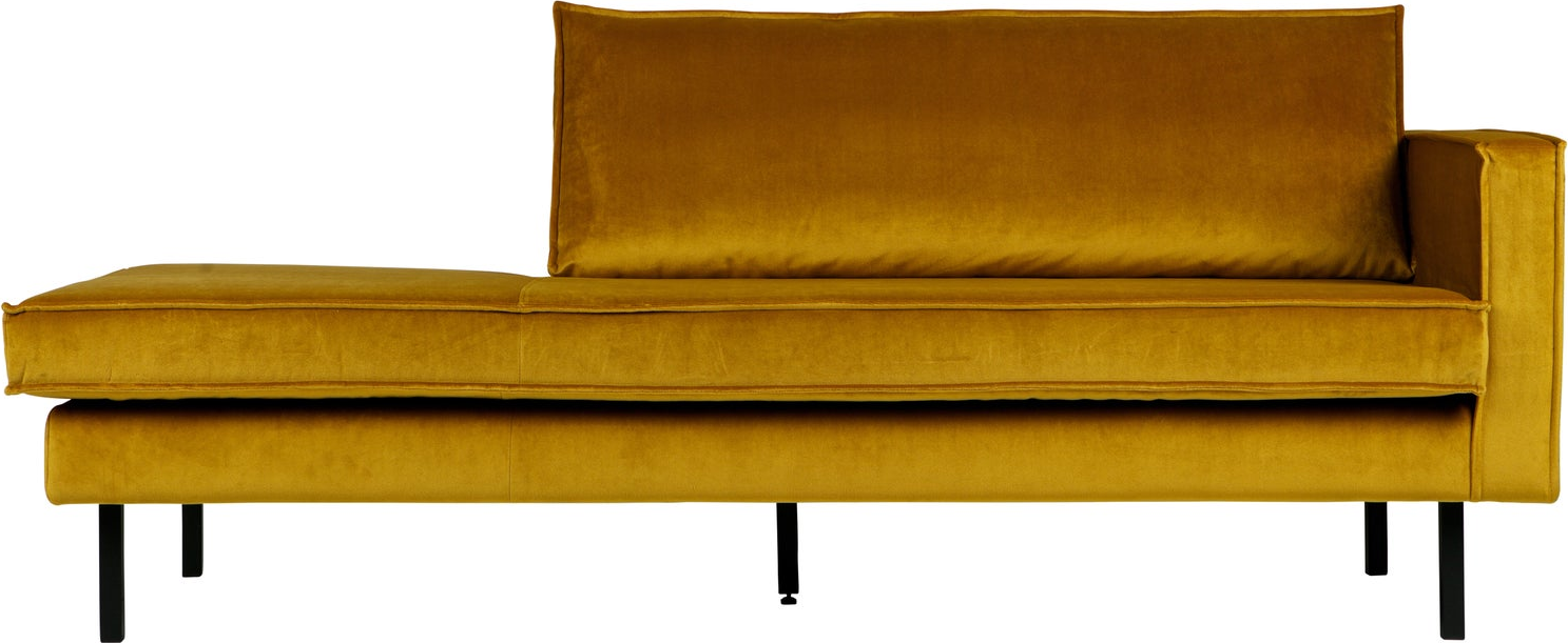 Daybed Woood Rodeo Højrevendt Oker Velour Chaiselong 203ã 86