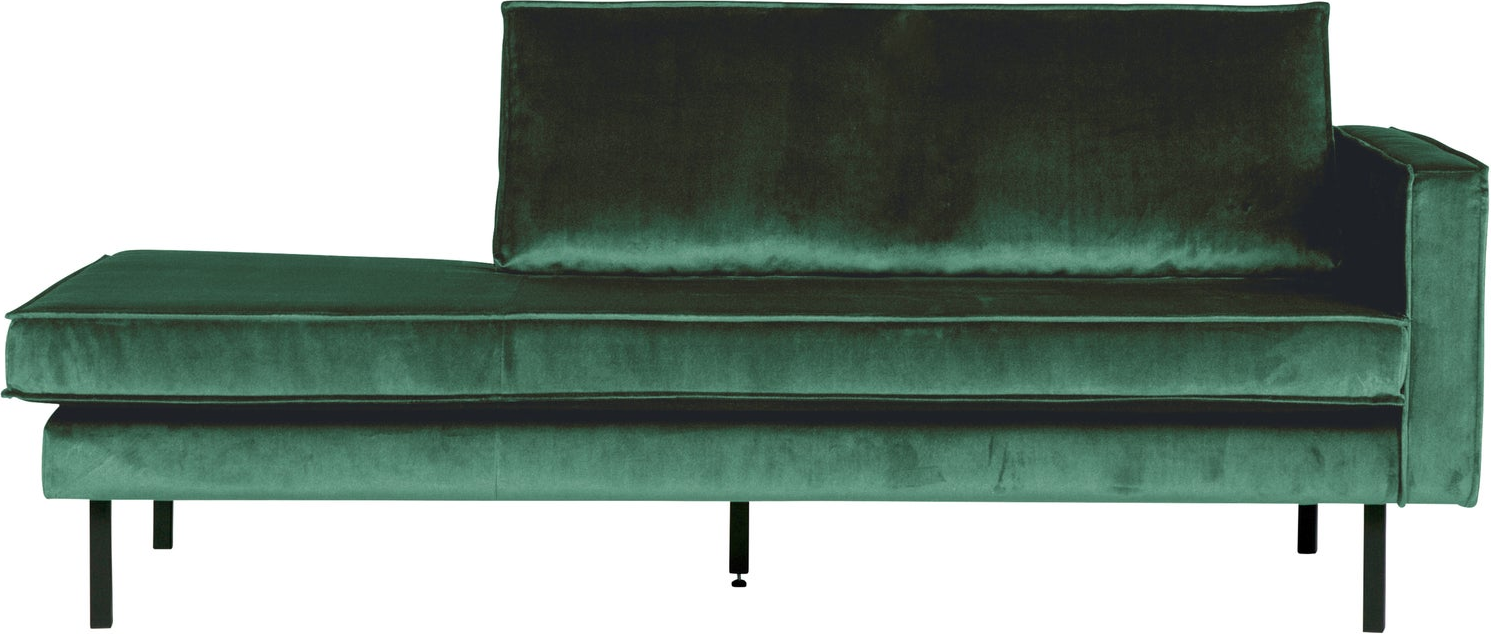 Daybed Woood Rodeo Jarra Velour  Forest Grøn  203x86    Højrevendt