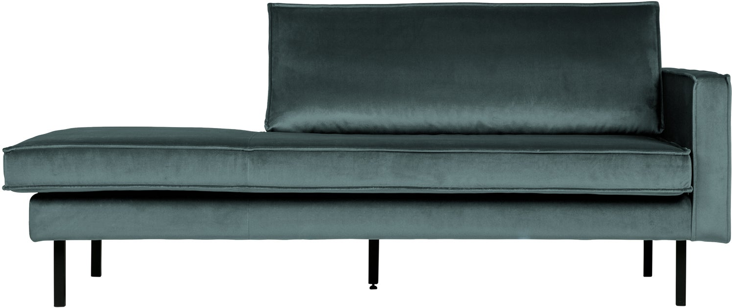 Daybed Woood Rodeo Højrevendt B203   Blågrøn Teal Jarra Velour Loungeseng