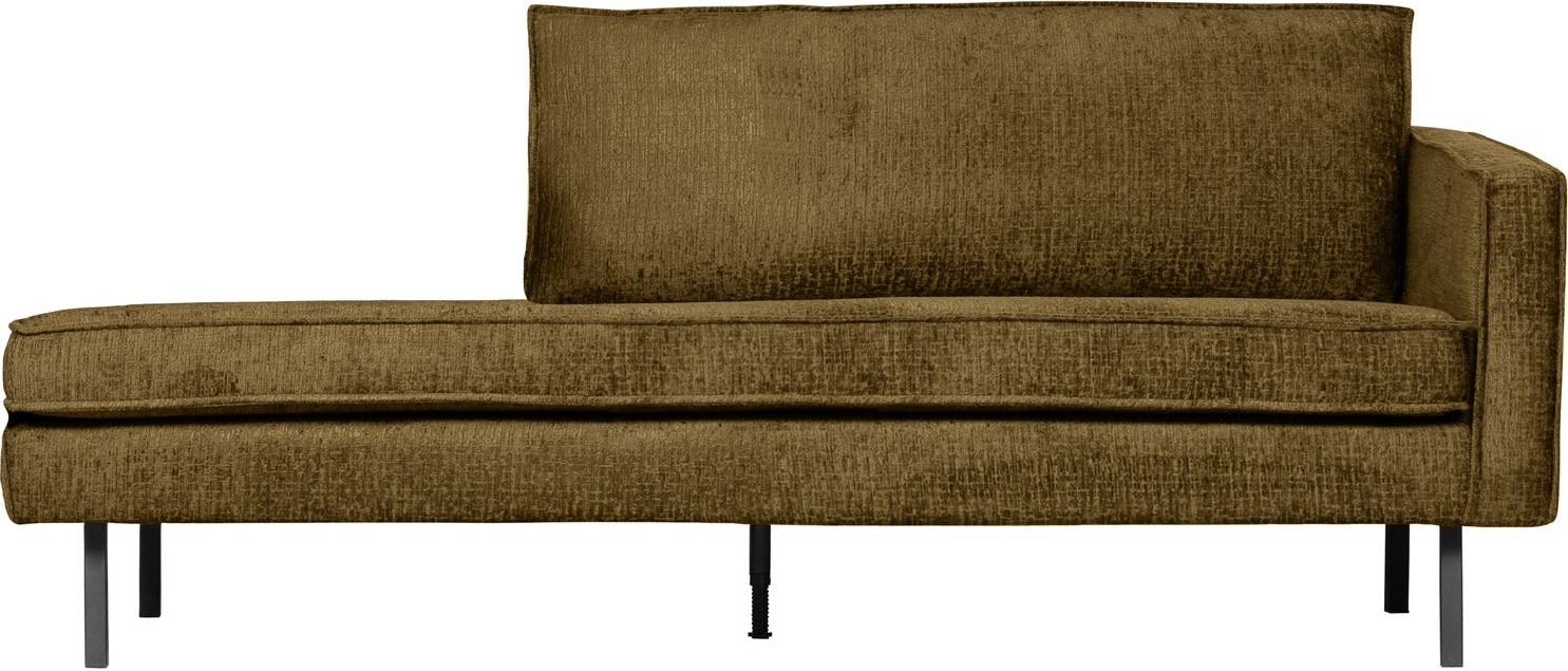 Daybed Dagsseng Woood Rodeo Højrevendt Strukturvelour Guld H85xb203xd86