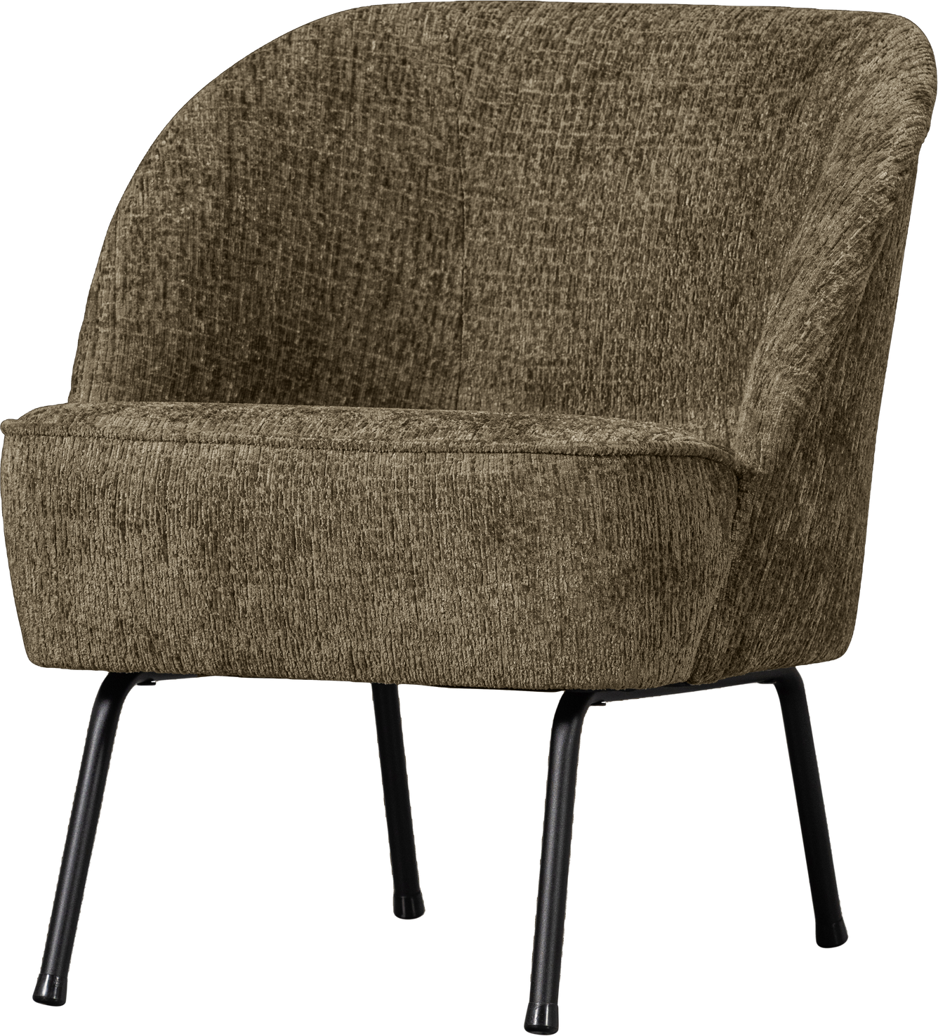 Loungestol Lænestol Woood Vogue Bonsai Grøn  Struktureret Velour  Matsorte Metalben  69x57x70