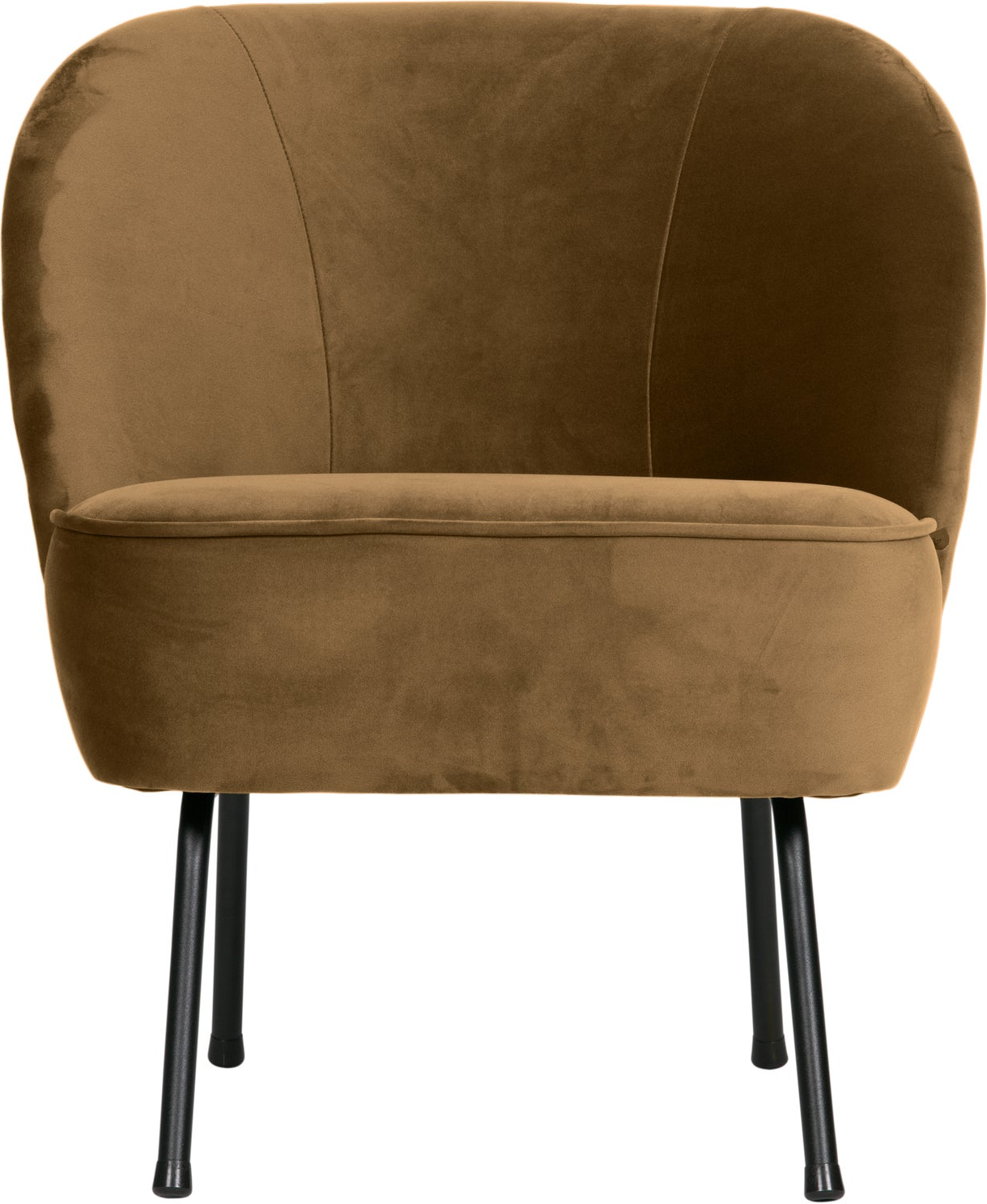 Loungestol Woood Vogue Honninggul Jarra-velour Lænestol  Kompakt 69ã 57ã 70    Mat Sort Metalbase