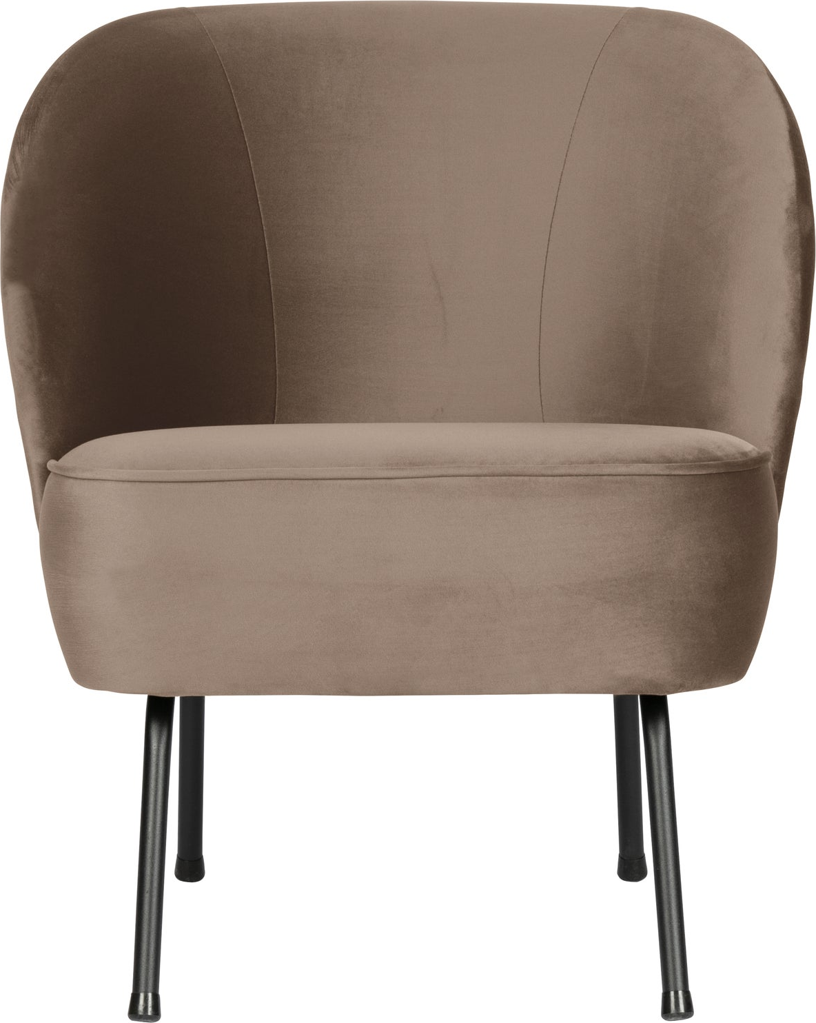 Loungestol Woood Vogue Lænestol   Khaki Fløjl Velour Med Matsorte Metalben