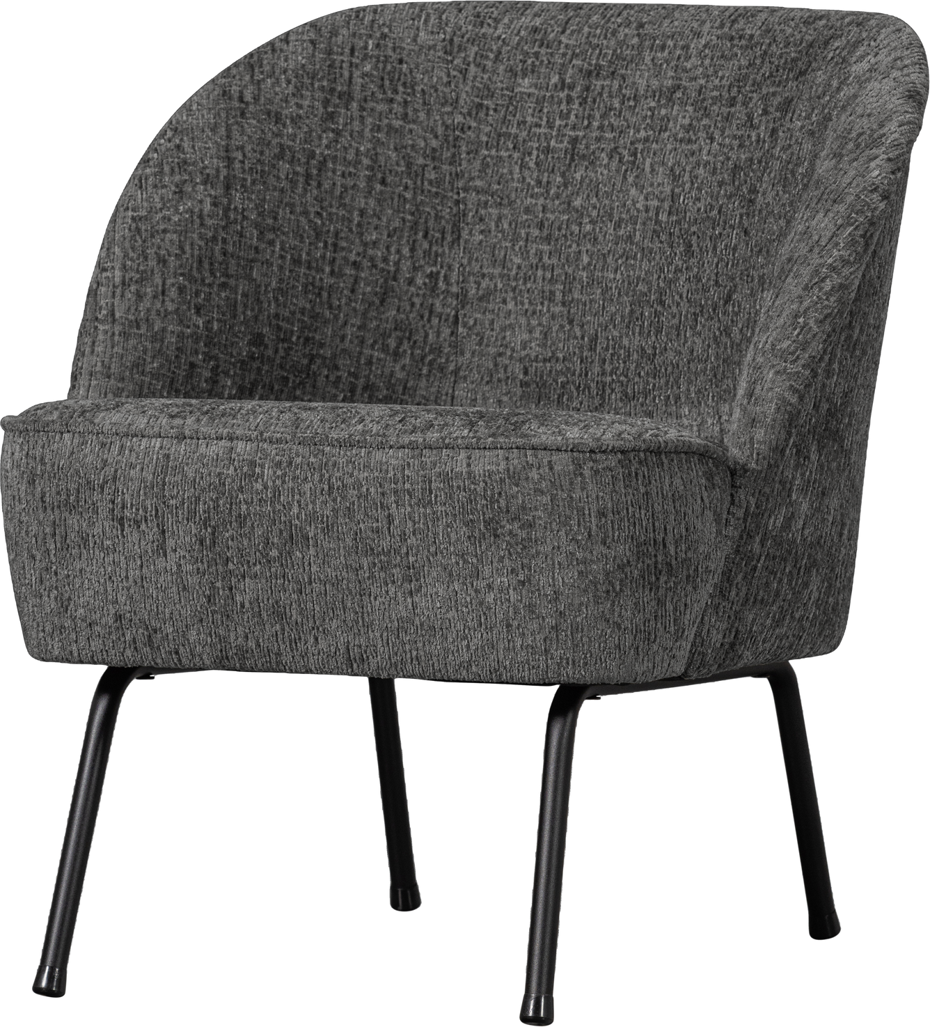 Loungestol Lænestol Woood Vogue Mountain Grå Grov Velour  Matsorte Metalben