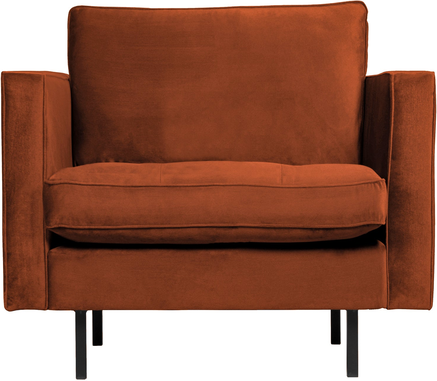 Lænestol Woood Rodeo Classic Jarra-velour Rust  Quiltet Sæde  H83 B98 D88