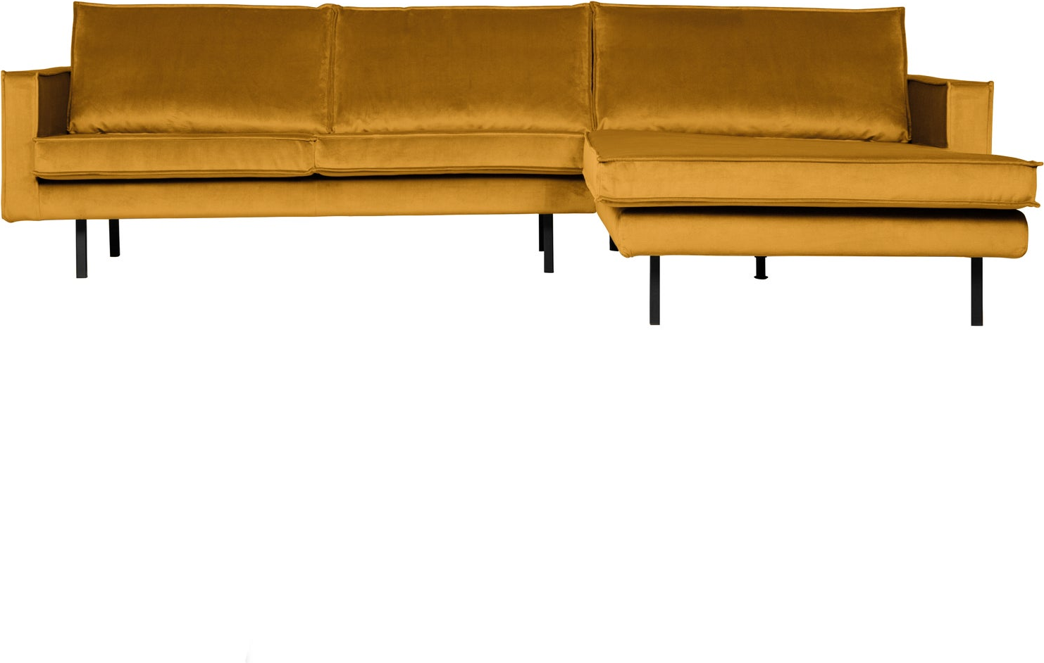 Loungesofa Woood Rodeo Højrevendt Chaiselong   Oker Velour  Fast Siddekomfort  300