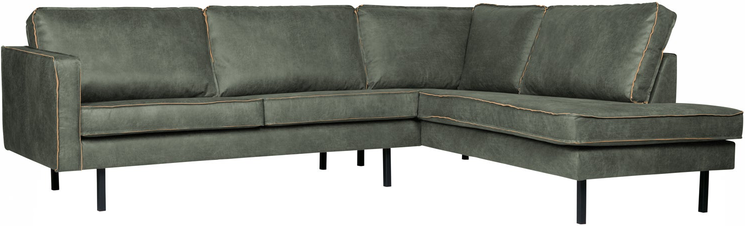 Loungesofa Hjørnesofa Højrevendt Woood Rodeo Army Ecoleder  Fast Siddekomfort  266   Bred