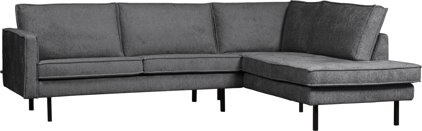 Højrevendt Hjørnesofa Woood Rodeo   Ferra Struktureret Velour Mountain  Fast Komfort  H85ã B266ã D213