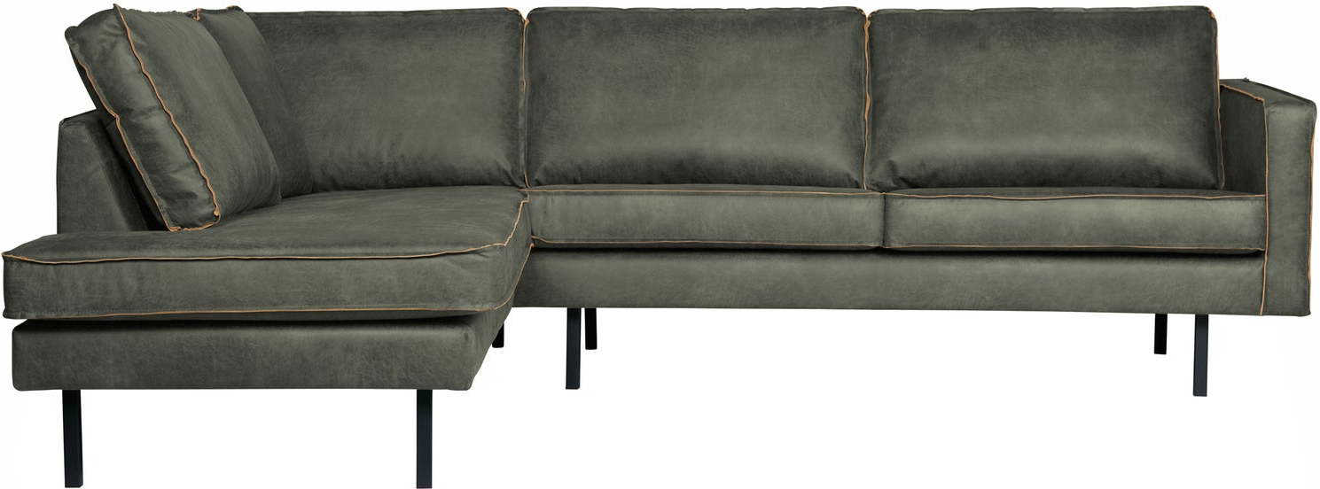 Hjørnesofa Woood Rodeo Venstrevendt 266x213   Loungesofa   Army Læderlook  Ecoleather